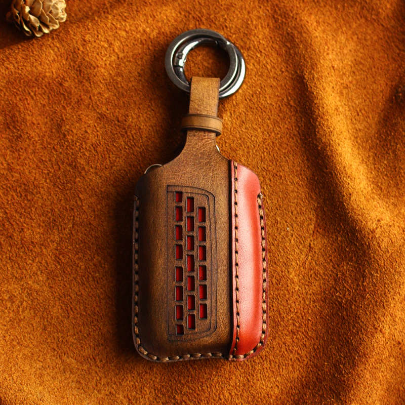 Car Key For Case Keychain Key Bag For Land Rover Range Rover Evoque Discovery Leather Key Cover