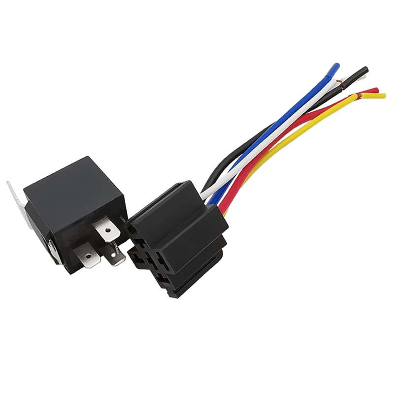 JD1914 Automotive Relay Harness Set 5-Pin 40A 12V SPDT with Interlocking Relay Socket