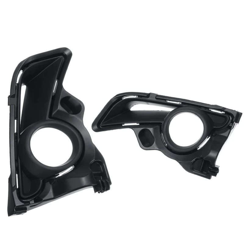1 Pair Car Front Bumper Bezel Fog Light Lamp Cover for Toyota Highlander 2017-2019