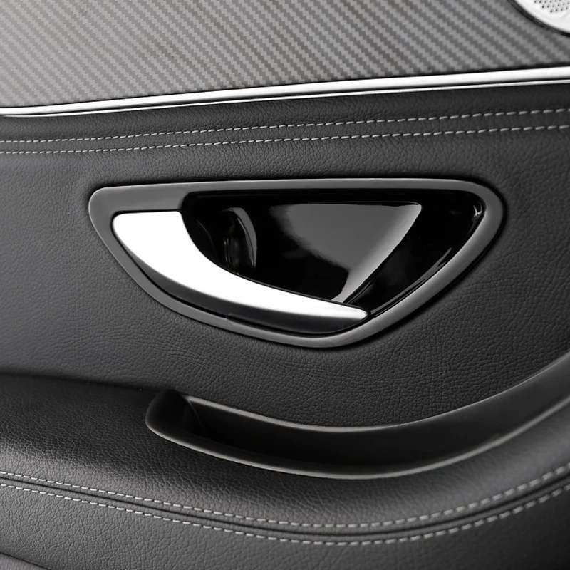 Glossy Black Car Door Handle Bowl Cover Trim for Mercedes Benz C E GLC Class W205 X253 GLC260L