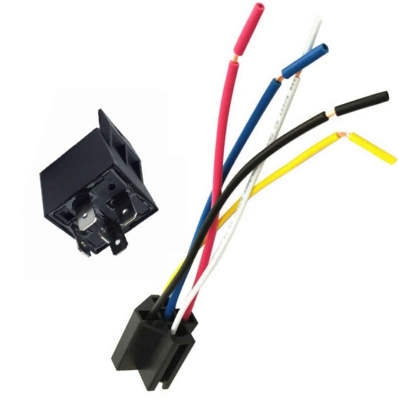 JD1914 Automotive Relay Harness Set 5-Pin 40A 12V SPDT with Interlocking Relay Socket