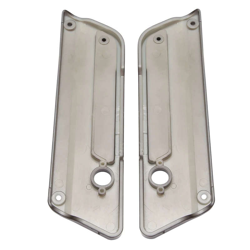 Motorcycle Left&Right ABS Cut Saddlebag Latch Side Cover with Red Reflector for Touring Hard Bags