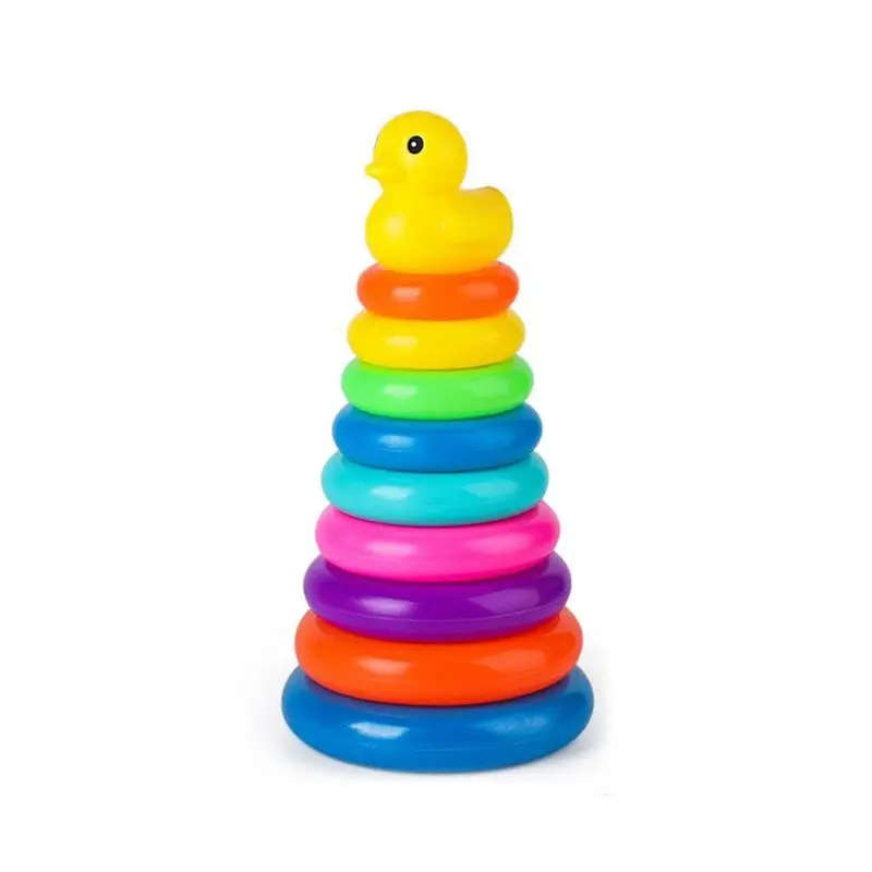 9 Rings educational duck baby toy stacking set