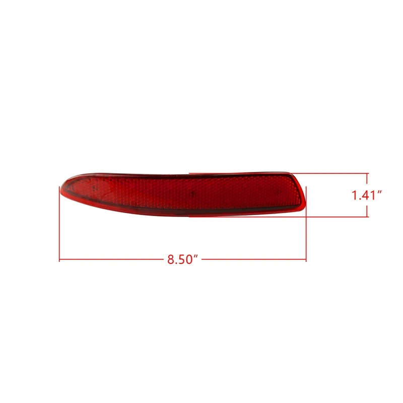 1 Pair Red LED Rear Bumper Reflector Tail Stop Brake Light For-BMW X5 X6 M E70 E71 2006-2013