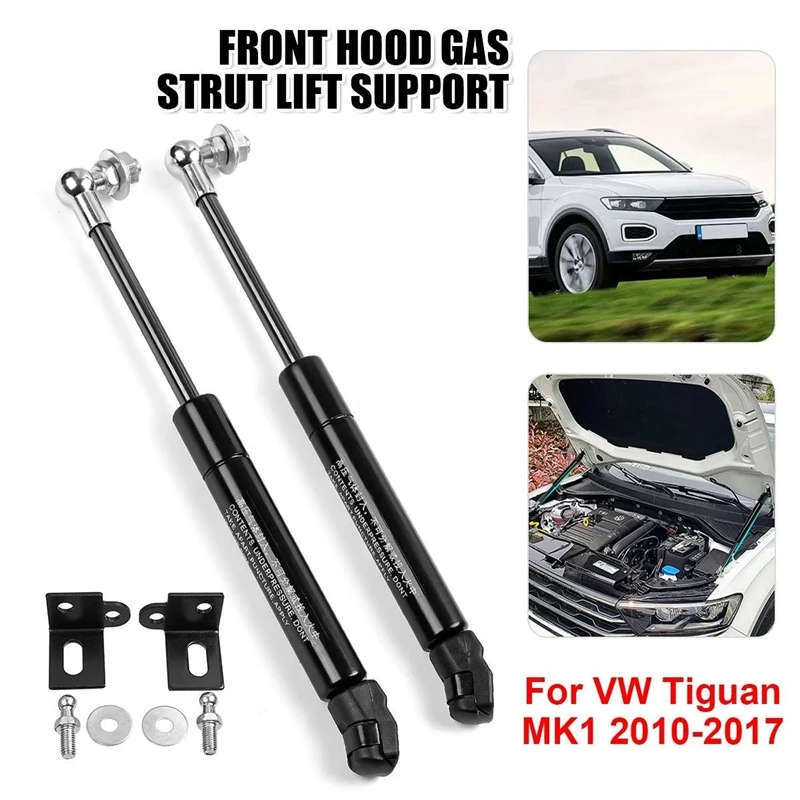 Front Engine Cover Bonnet Hood Gas Strut Bars Gas Spring Shock Lift Support Rod for Tiguan Mk1