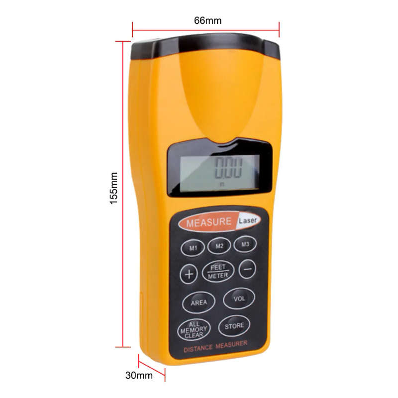 Digital Ultrasonic Laser Distance Meter Rangefinder 0.5m-18m