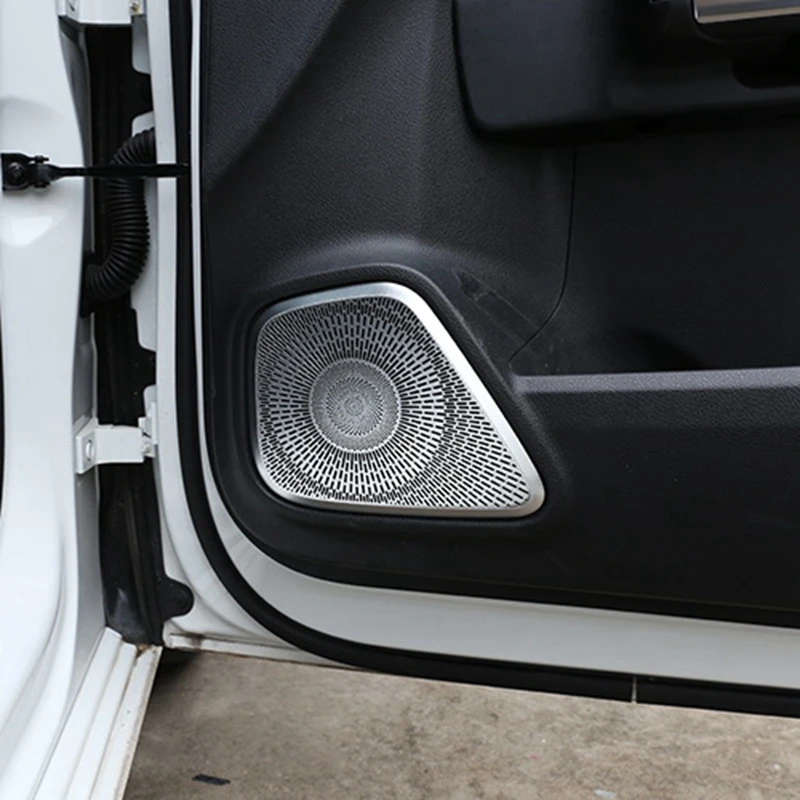 4Pcs Car Aluminum Door Audio Speaker Tweeters Cover Trim for Mercedes Benz GLA Class H247 2020-2021