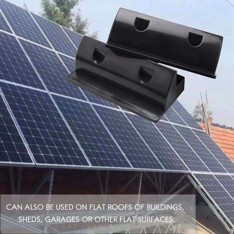 7Pcs/Set Frame Solar Module Corner Mounting ABS Bracket Kit Motorhome Solar Panel Stand Black
