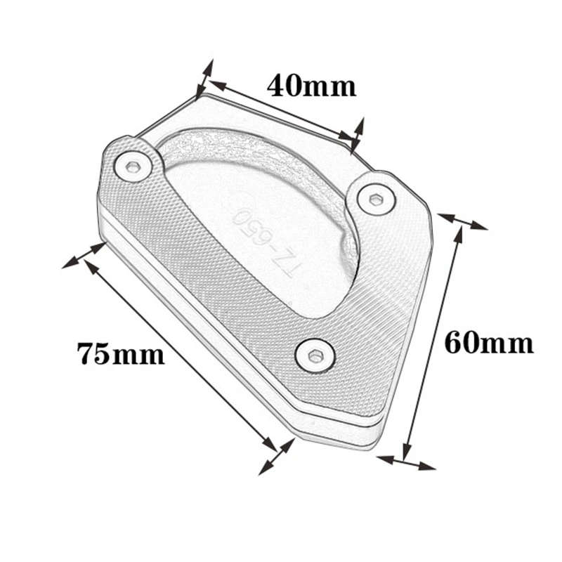 Motorcycle Foot Bracket Extension Side Stand Enlarge Pad Non-Slip for Suzuki V-STROM 650XT DL650
