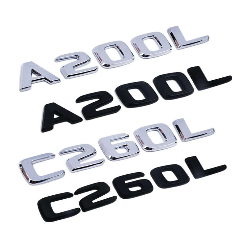 Letters Emblem Badge Trunk Logo Car Refitting Sticker for Mercedes Benz