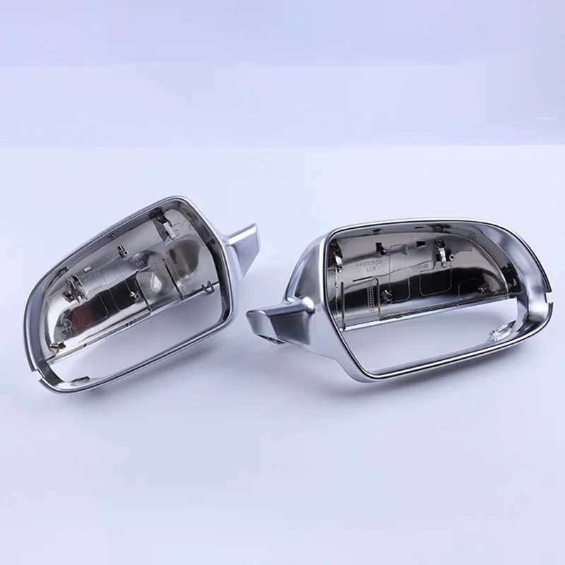 1Pair Car Wing Mirror Caps Matt Chrome Mirror Cover for - A4L A5 S4 S5 -2021
