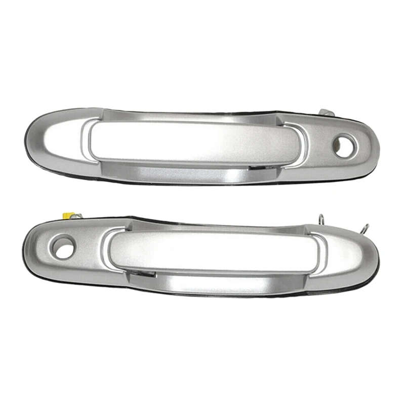 Front Outside Exterior Door Handle Pair Set for 1998-2003 Toyota Sienna 69220-08010-A0 Silver