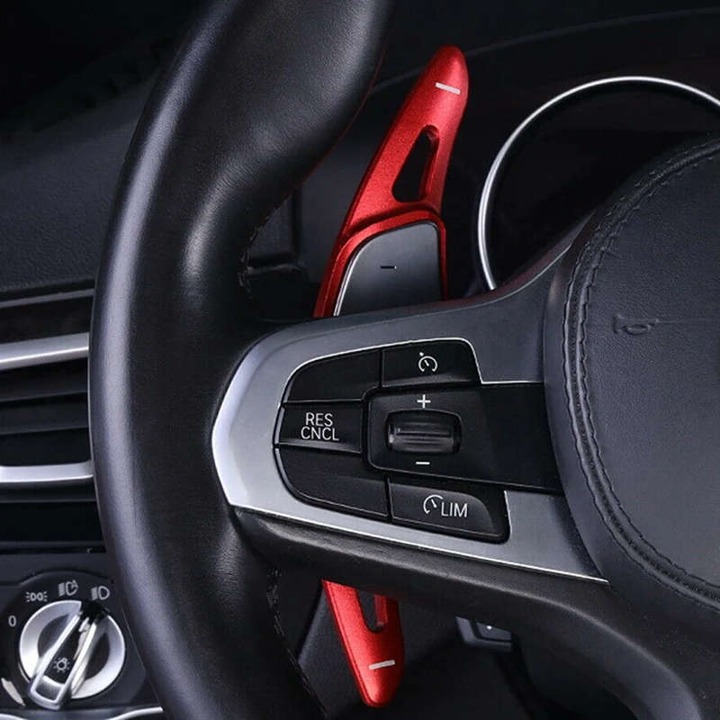 Car Red Steering Wheel Paddle Shifter Extension for Hyundai Genesis G70 4DR 18-20