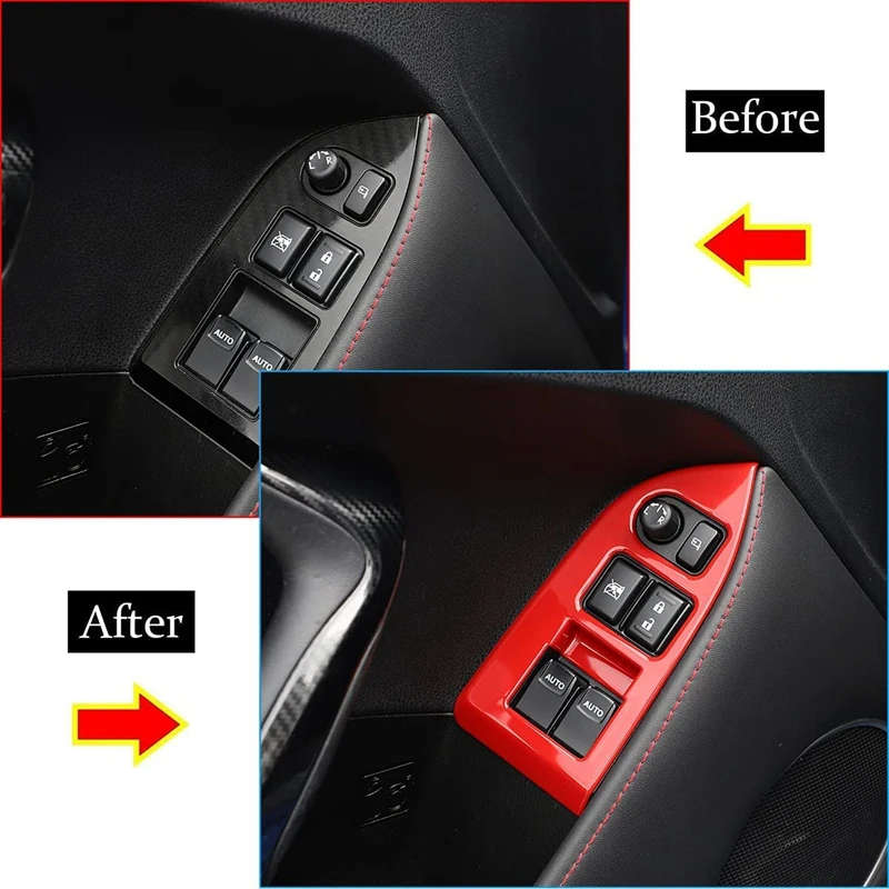 For Subaru BRZ Toyota 86 2012-2020 Car Inner Door Handle Bowl Decor Cover Window Lift Switch Panel