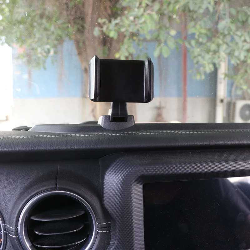 Black ABS Mobile Phone Holder Car GPS Bracket Dash Mount Holder Storage Box for Jeep Wrangler JL