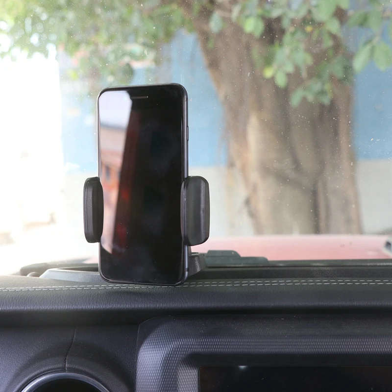 Black ABS Mobile Phone Holder Car GPS Bracket Dash Mount Holder Storage Box for Jeep Wrangler JL