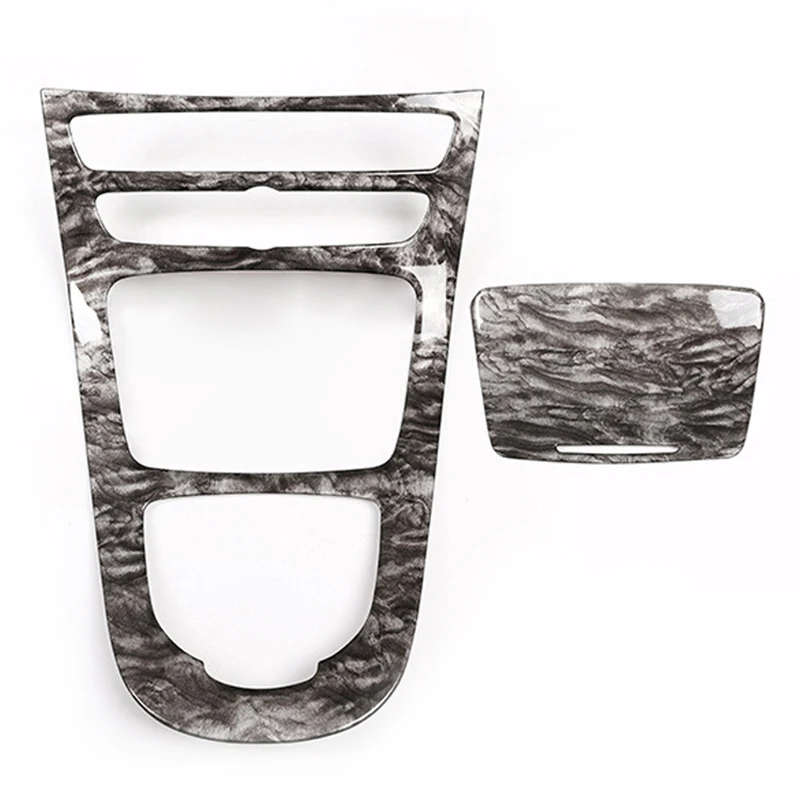 2Pcs Console Gear Panel Frame Console Gear Shift Panel Cover Trim for Mercedes Benz E-Class W213