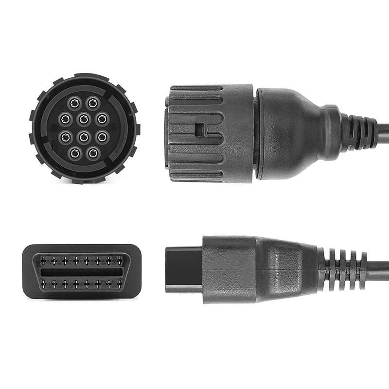 for ICOM D Cable Motorcycles 10 Pin Adaptor 10Pin to 16Pin OBD2 OBDII Diagnostic Cable