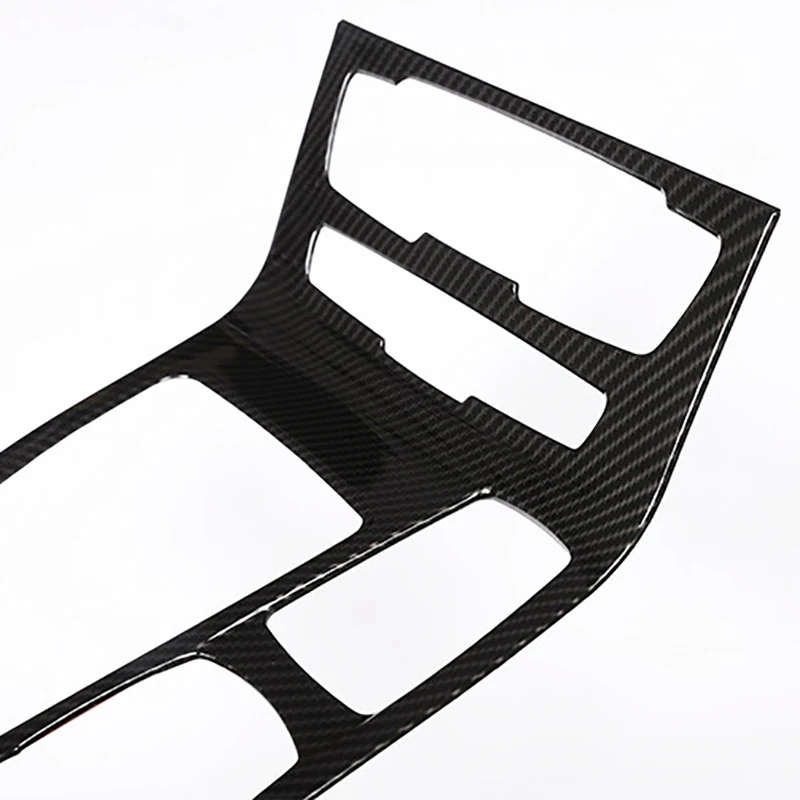Carbon Fiber Car ABS Chrome Center Console Gear Shift Frame Cover Trim for BMW 218I Gran Tourer F45