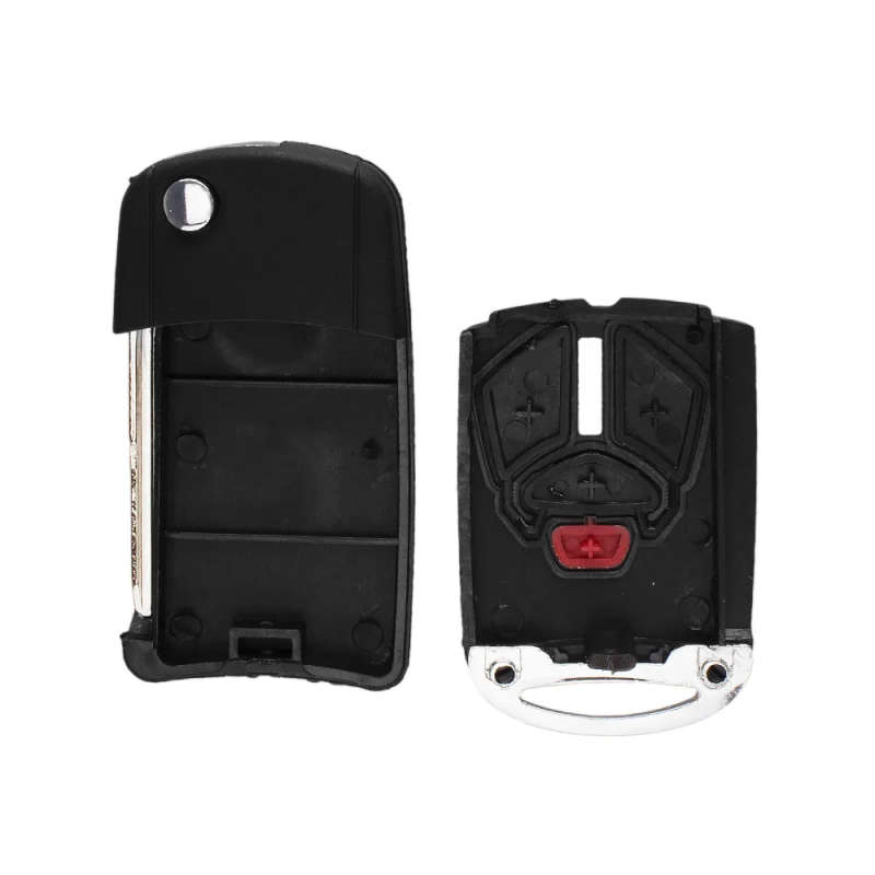 Car Remote Key Case Flip Folding Key Case FOB 2+1 Button For Mitsubishi Housing Shell