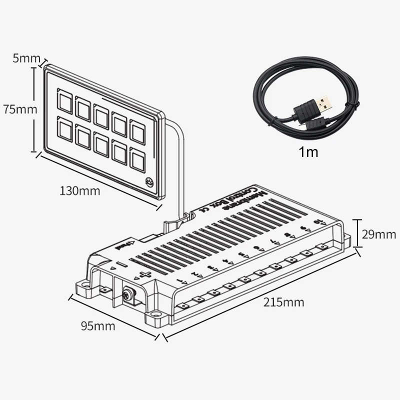 RV Switch Panel Bluetooth Mobile APP Control Yacht Modified 10-Position Switch Waterproof Panel