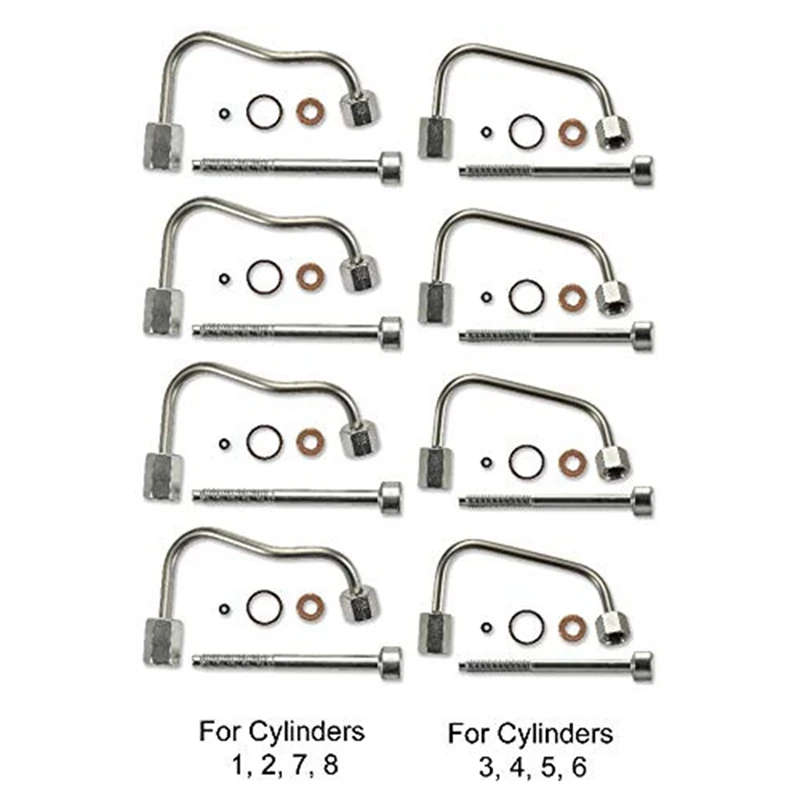 Fuel Injection Line Set BC3Z9229A,, CM5191,for 11-19 6.7L Ford Powerstroke Injector Seal Tube Kit