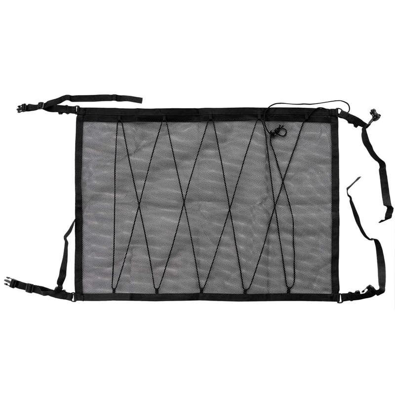 88X66CM Car Roof Inner Cargo Zipper Net Roof Luggage Net Trunk Storage Bag Suitable for Car SUV