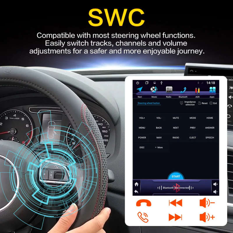 For Nissan X-Trail X Trail Xtrail 2 T31 2007-15 Android Auto 2 Din Radio Carplay RDS FM