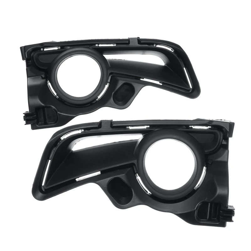 1 Pair Car Front Bumper Bezel Fog Light Lamp Cover for Toyota Highlander 2017-2019