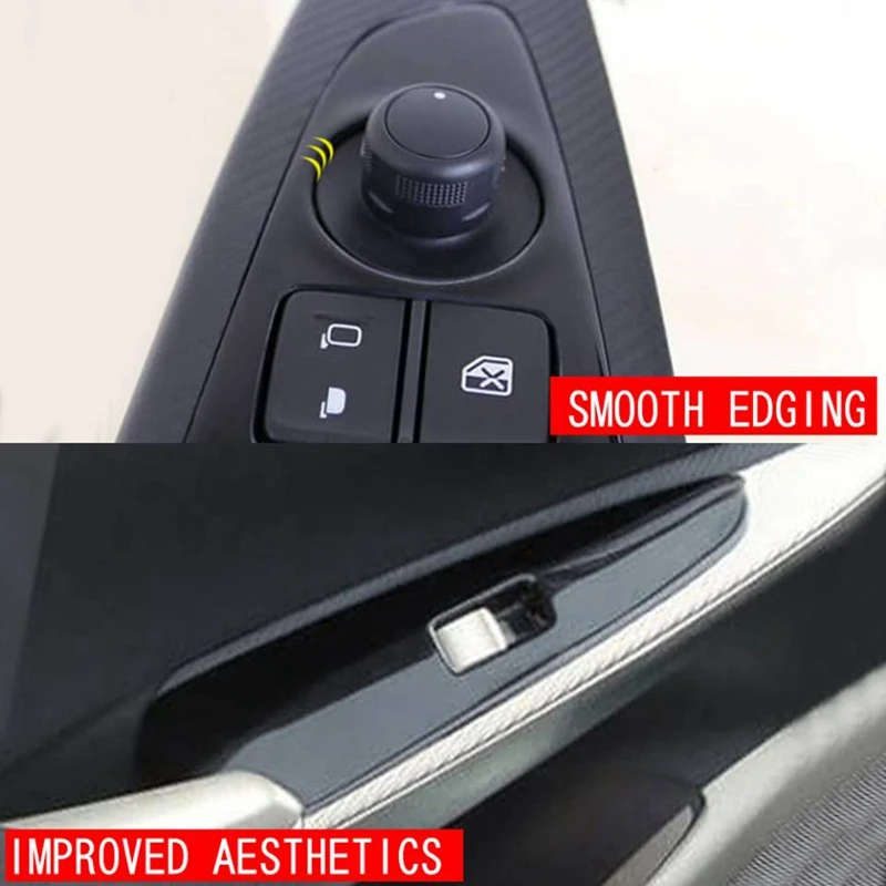 Car Window Glass Lifter Switch Panel Window Lifter Switch Decorative Cover for Mazda 2 2019-21 RHD
