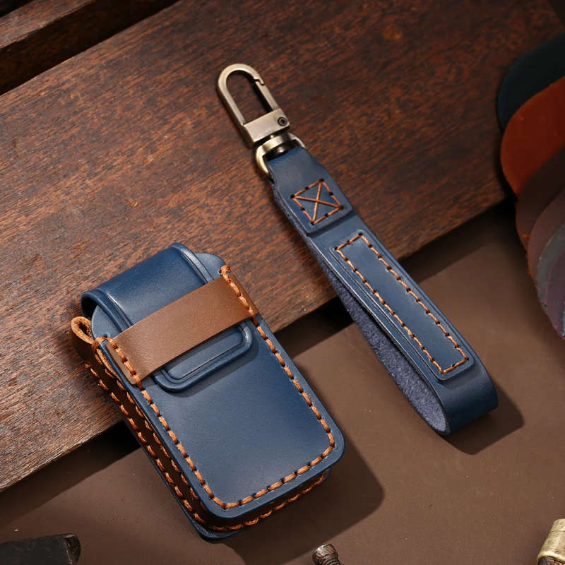 Leather Key Case Cover For Honda 2014-18 Accord Civic Pilot Odyssey CR-V 3/4 Buttons