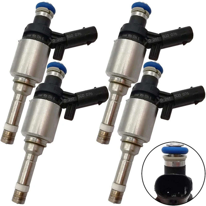 4Pcs Fuel Injectors for CC Eos Tiguan Golf Beetle Jetta for- A3 A4 Quattro A5 Q5 TT 06H906036P
