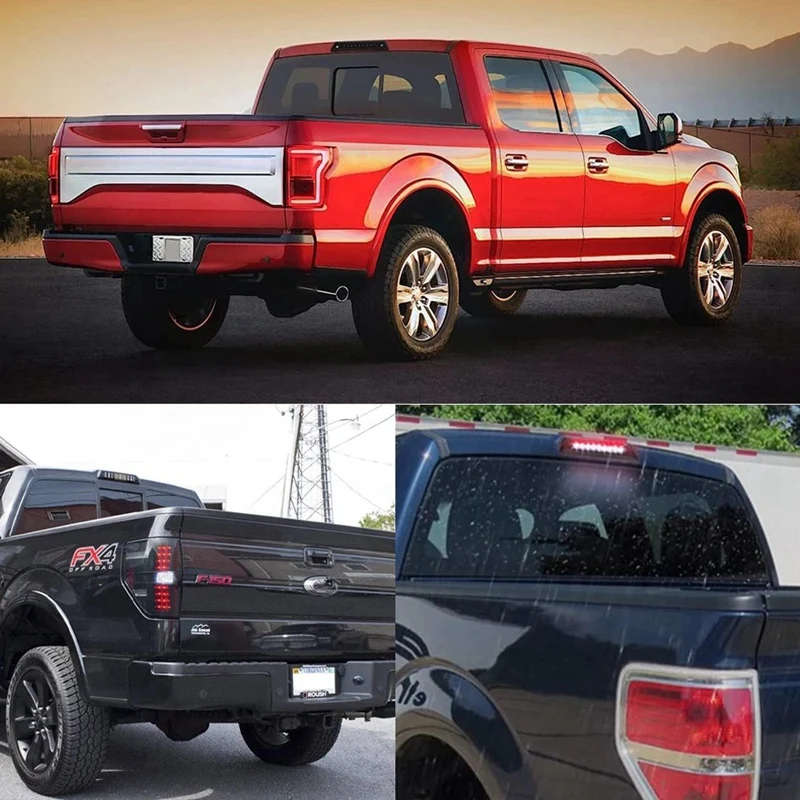 Clear Lens Full LED Rear High Lever Third 3Rd Brake Stop Light Lamp for Ford F150 F-150 2009-2014