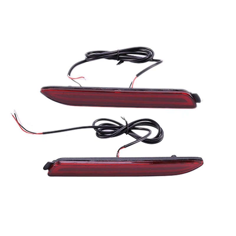 10X LED Bumper Reflector Bright Red Lens Brake Lights for Toyota Camry 2006-2014
