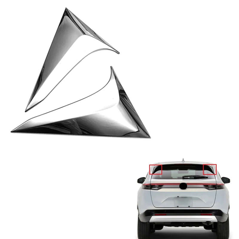 For Honda HRV HR-V Vezel Chrome ABS Exterior Side Rear Window Spoiler Triple-cornered Cover Trim