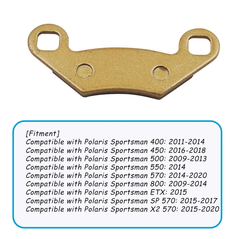 Motorcycle Front Rear & Brake Pads Kit for Polaris Sportsman 400 450 500 550 570 SP X2 800 ATV UTV