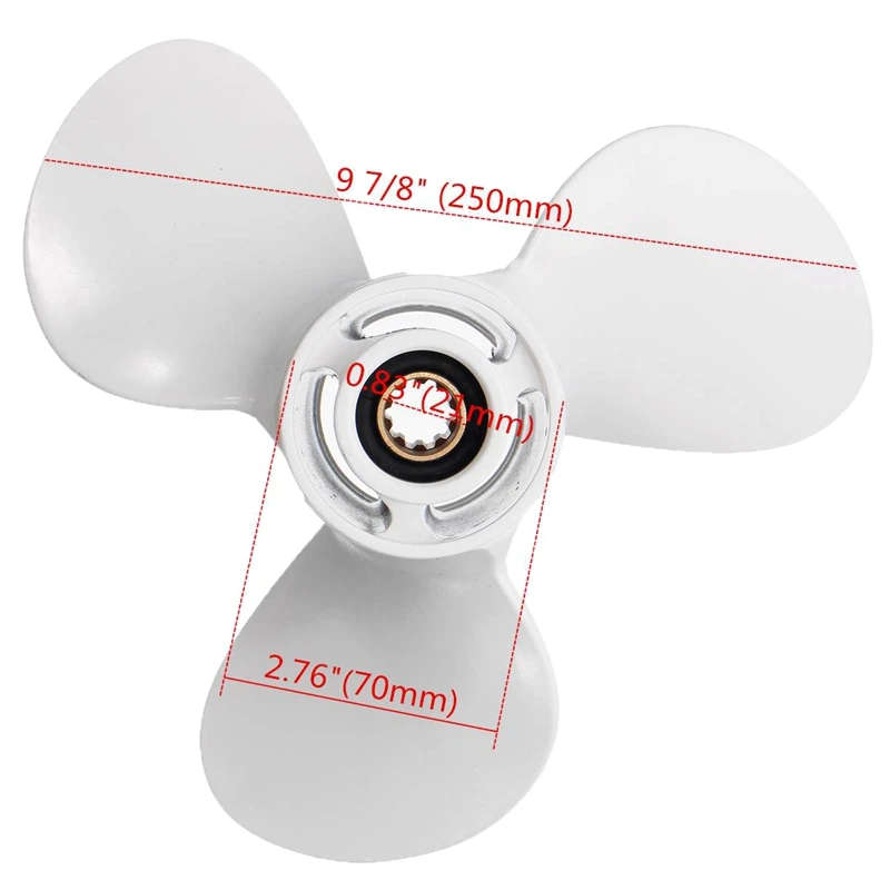 Outboard Propeller 664-45954-01-El 9-7 / 8 X 12 Suitable For Yamaha 20-30Hp Aluminum Alloy