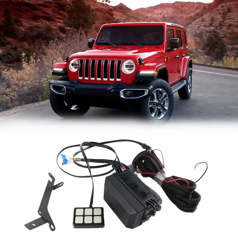 6 Gang Switch Panel Relay System Circuit Control Box for Jeep Wrangler Boat Car