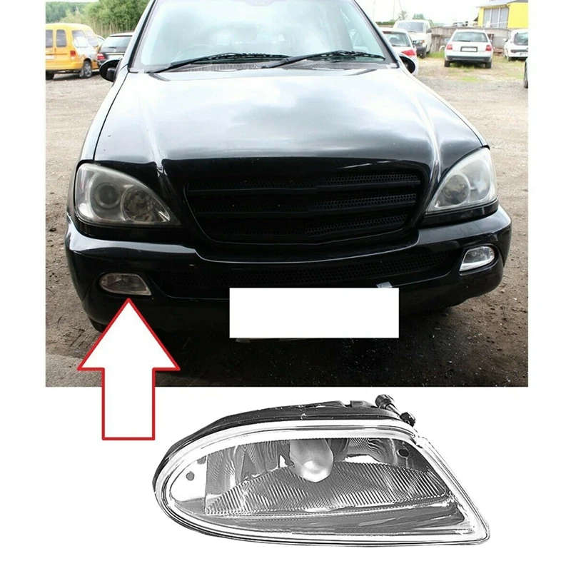 Front Bumper Fog Light Lamp for Mercedes-Benz ML W163 2001-2005 Driving Fog Lamp
