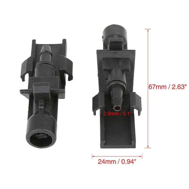 2PCS Front Windshield Washer Nozzles for 12-16 Honda CR-V/ 12-15 Honda Crosstour/11-13 Honda Accord