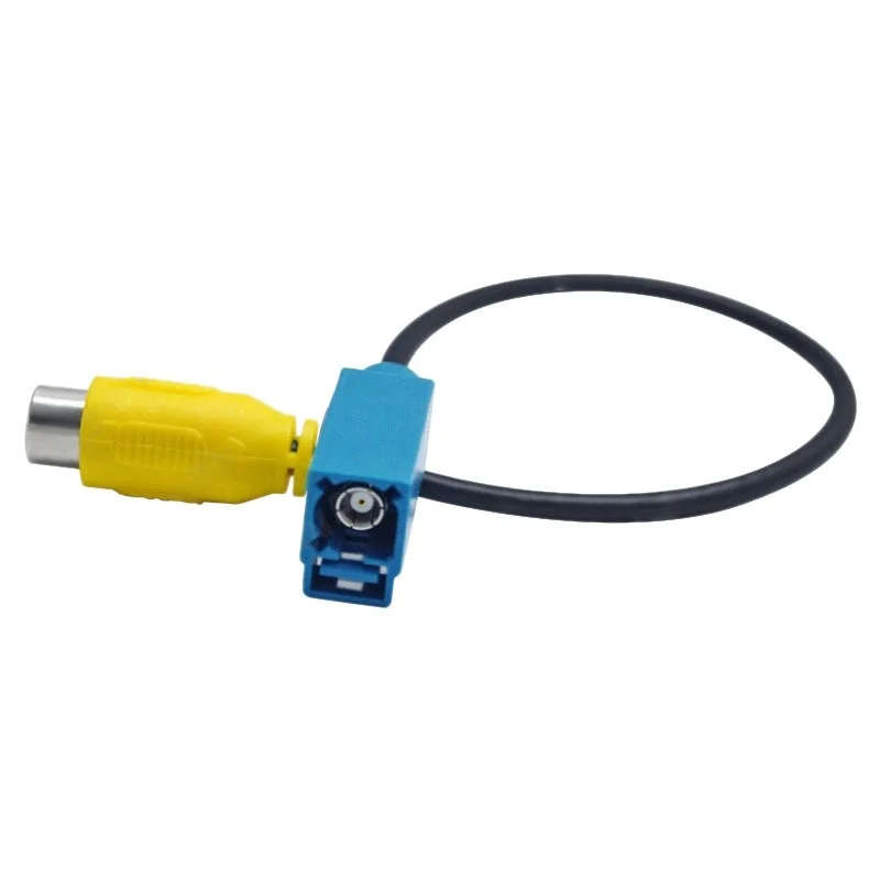 Fakra Reversing AV-IN Camera Video Connection RCA Cable Parking Adapter