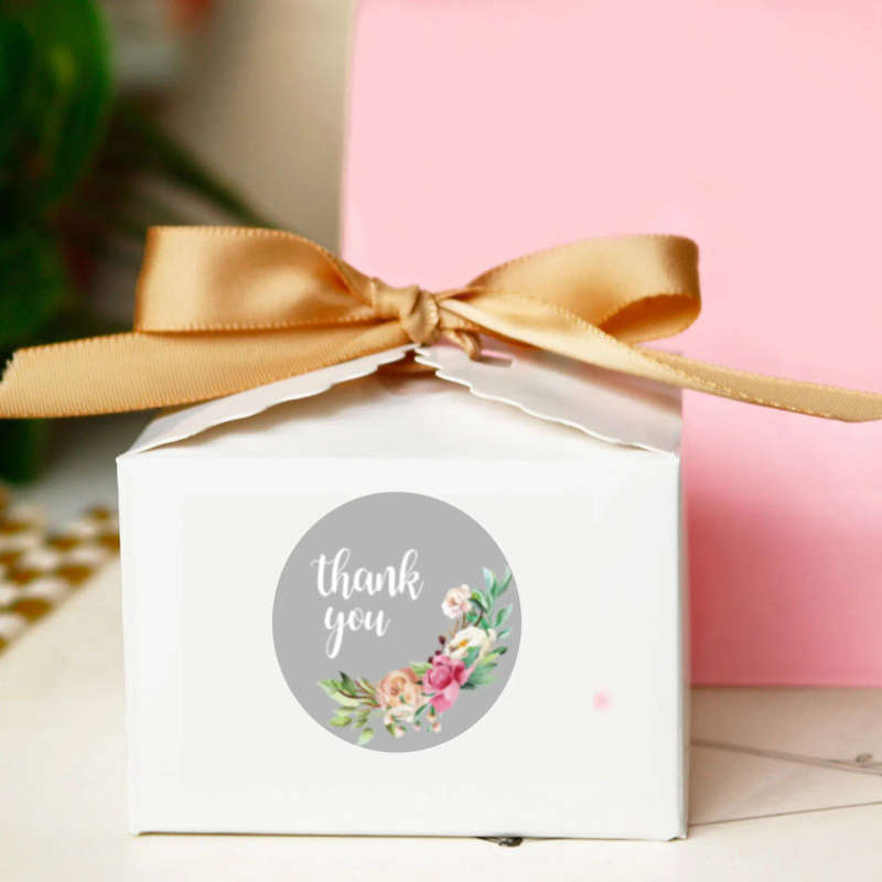 50pcs/roll Thank You Stickers for Seal Labels 3.8cm /1.5 Inch Gift Packaging Stickers
