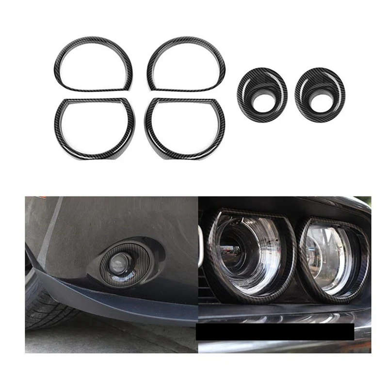 For 2015-2021 Dodge Challenger Headlight Cover Front Fog Light Cover