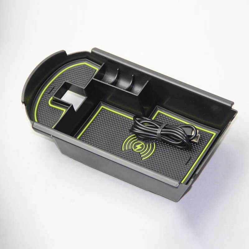 1Lot Mobile Phone Wireless Charging Central Armrest Storage Box for Toyota C-HR CHR C HR