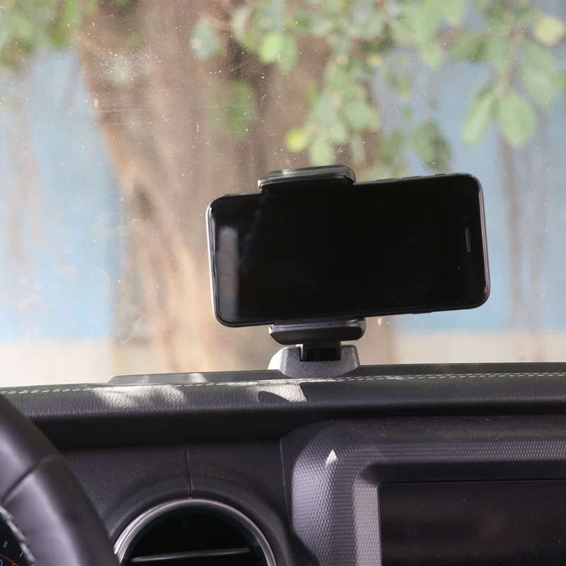 Black ABS Mobile Phone Holder Car GPS Bracket Dash Mount Holder Storage Box for Jeep Wrangler JL