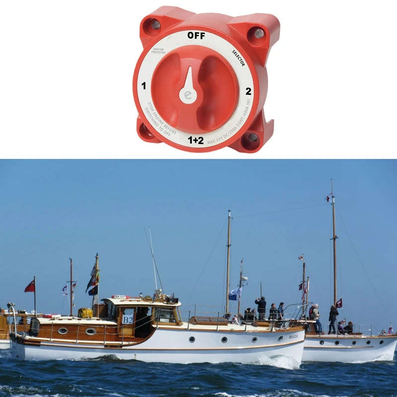 4 Position 32V 350 Amp E-Series Ignition Protected Marine Boat Dual Battery Isolator Switches