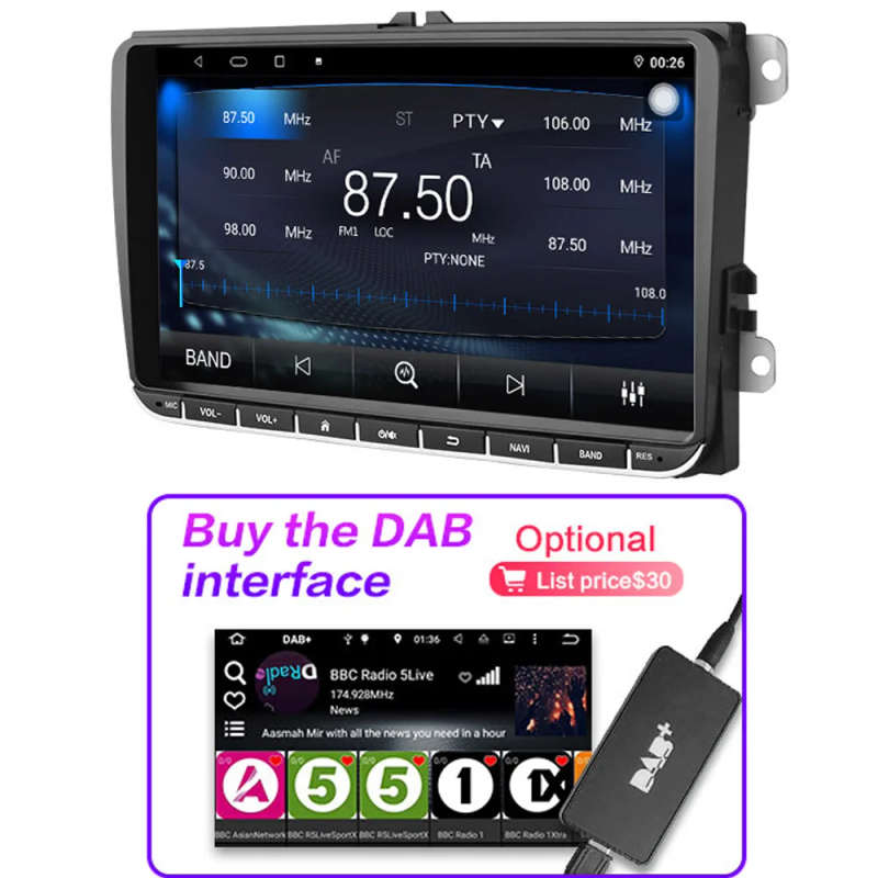 2din Android For Volkswagen Golf Polo rapid octavia Radio Tiguan Passat b7 Car Multimedia Player