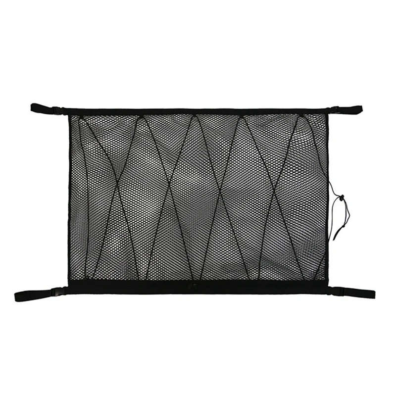 Car Ceiling Storage Net Pocket Roof Interior Cargo Net Bag Car Trunk Storage Pouch Sundries