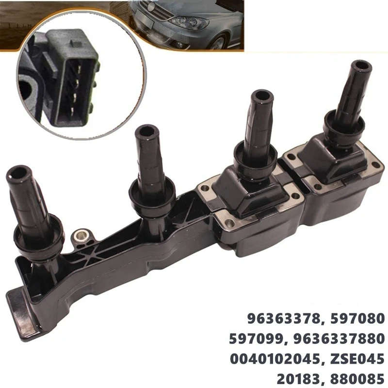 Car Ignition Coil for Peugeot 206 207 307 308 Partner Citroen Berlingo C2 C3 XSARA 1.6L 2000