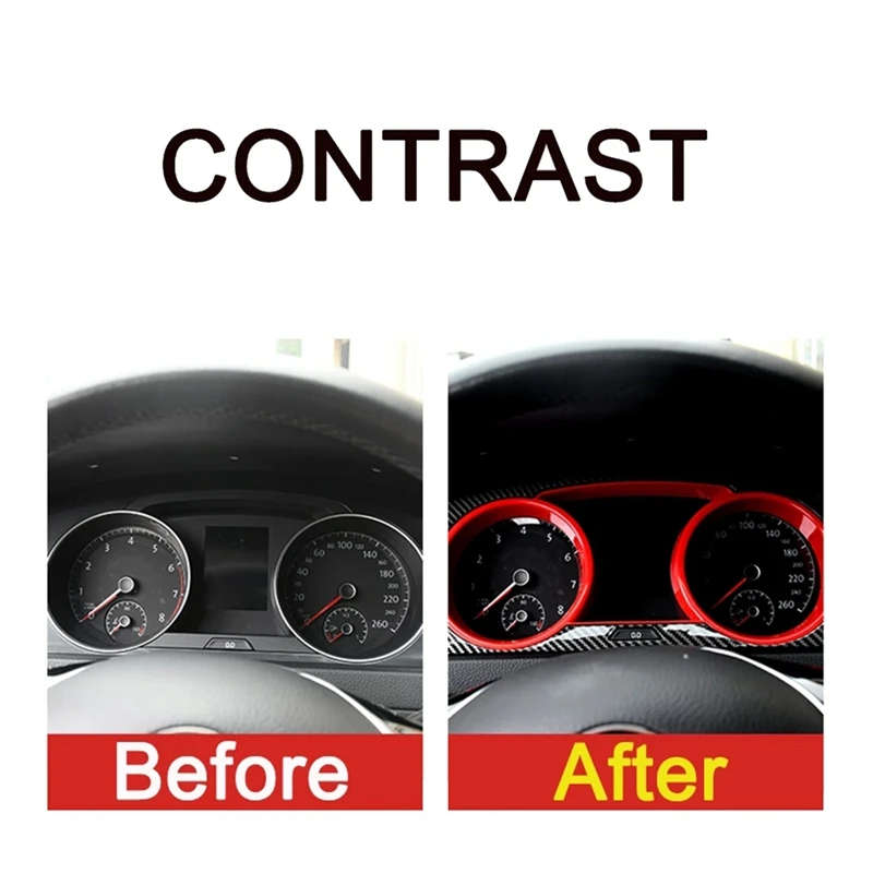 Car Interior Dashboard Tachometer Speedometer Frame Panel Cover Trim For-Golf 7 7.5 MK7 2015-2019